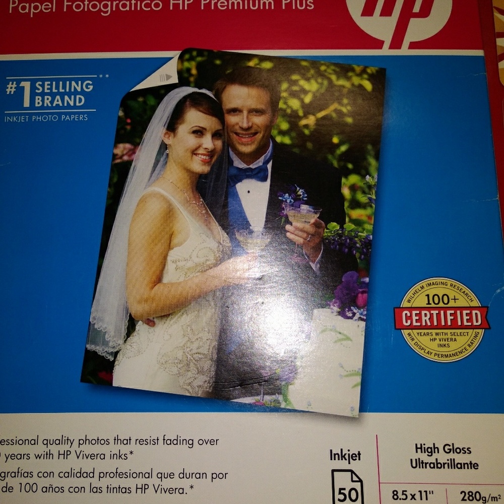 HP premium photo paper